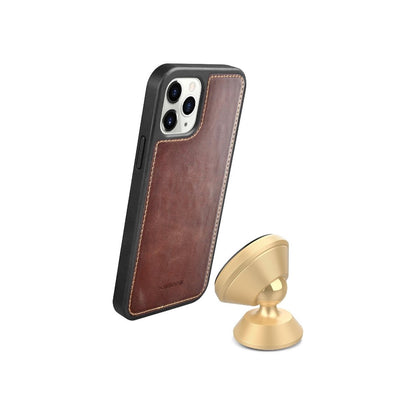 iPhone 12 Mini Luxe Bookcase magnetisch uitneembaar 2-in-1 - Bruin