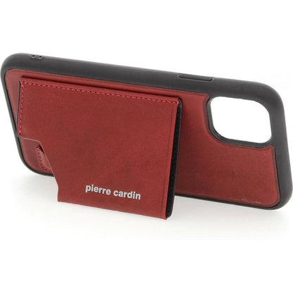 Pierre Cardin iPhone 11 leren Backcover - Pasjeshouder - Rood