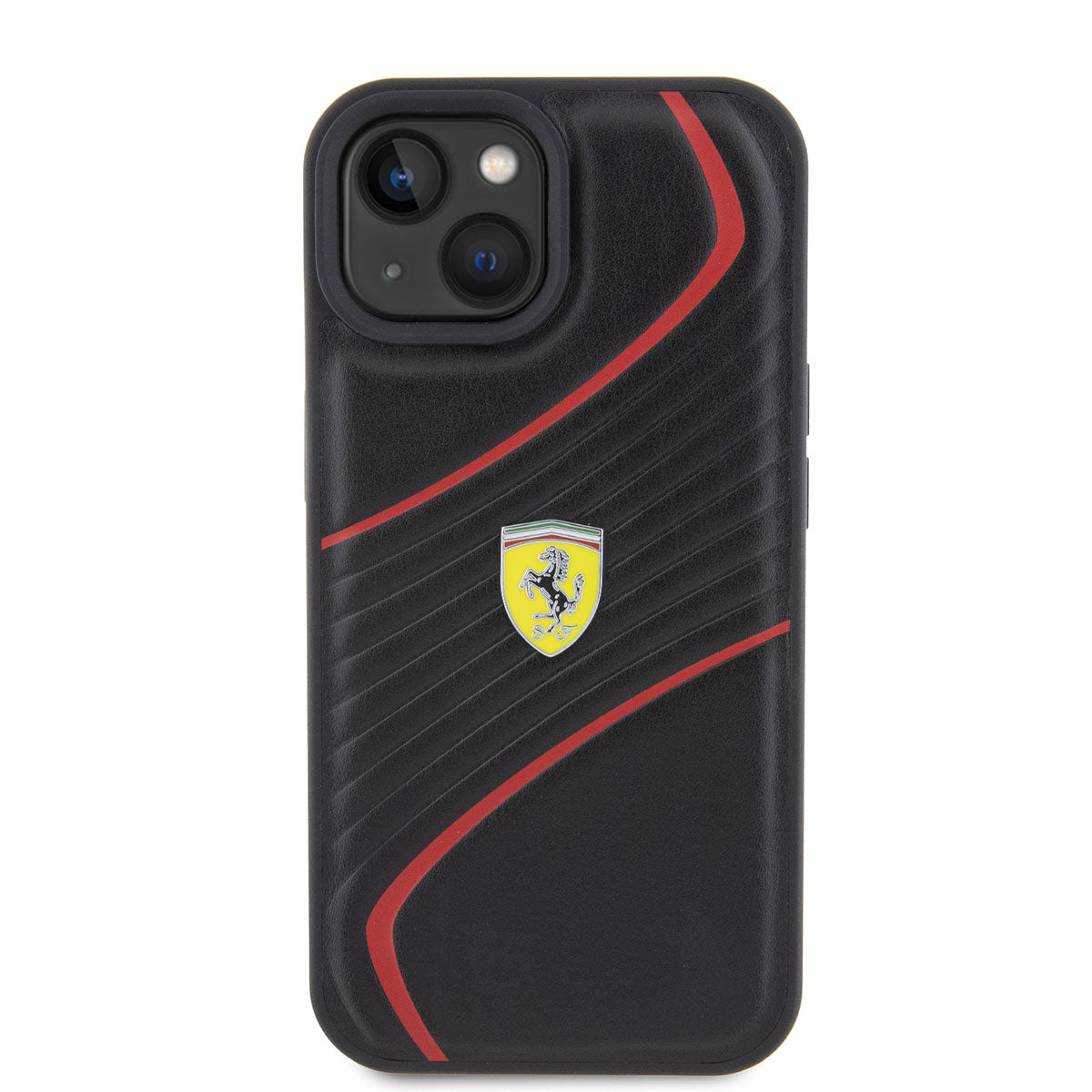 Ferrari iPhone 15 PLUS Backcover - Twist - Zwart