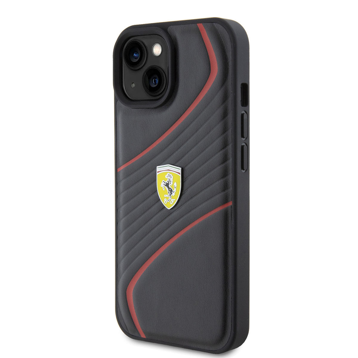 Ferrari iPhone 15 PLUS Backcover - Twist - Zwart