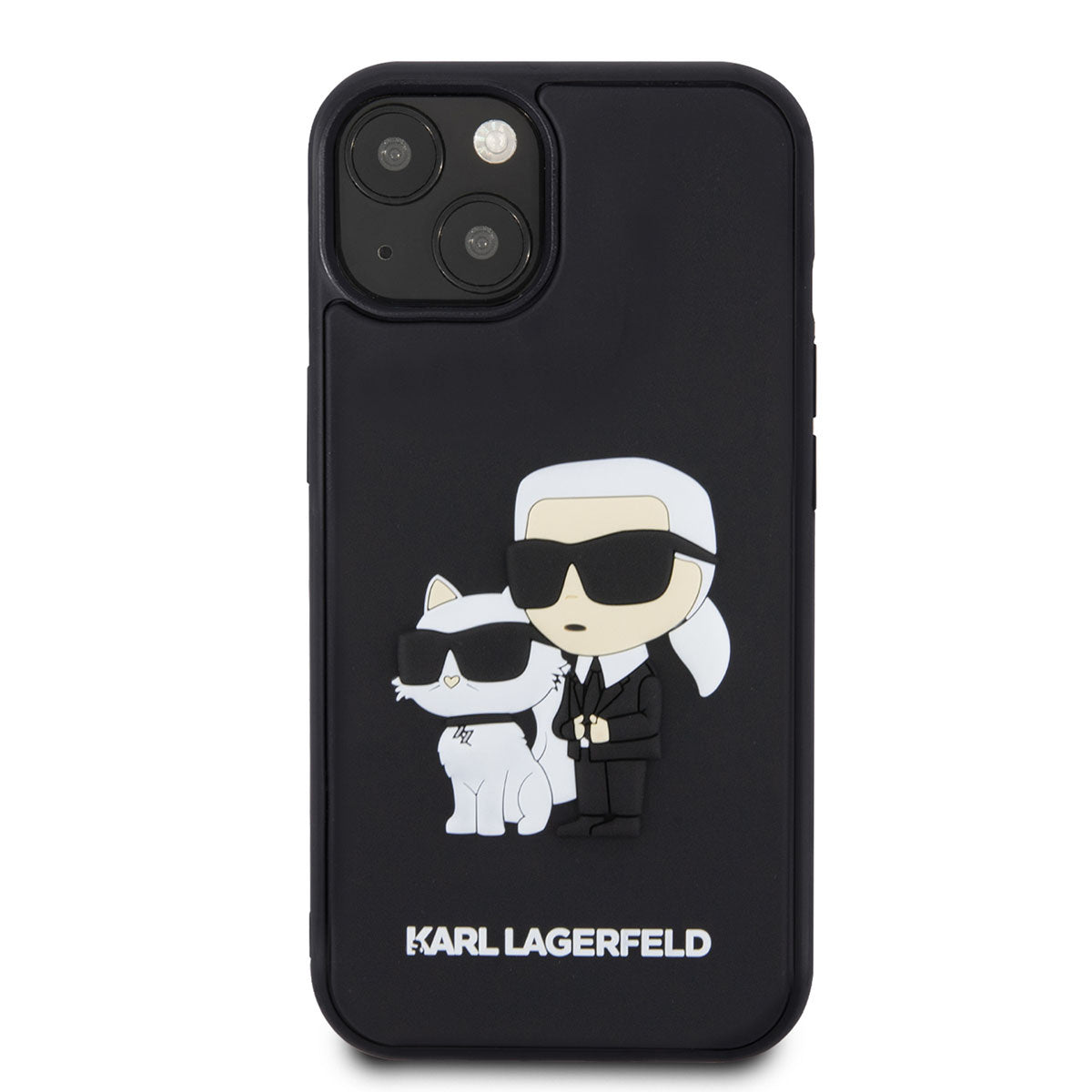 Karl Lagerfeld iPhone 15 Backcover - 3D Rubber - K&C - Zwart