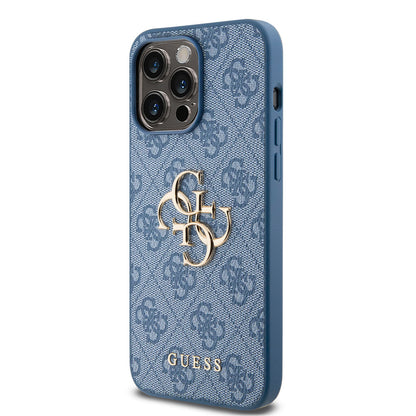 Guess iPhone 15 PRO MAX Backcover - Big 4G Metal Logo - Blauw