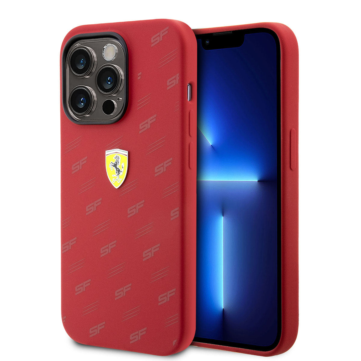 Ferrari iPhone 15 PRO Backcover - All Over SF - Rood