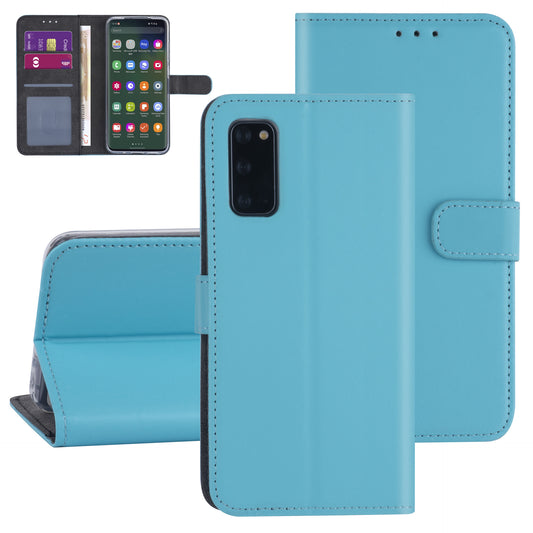 Samsung S20 Bookcase met 3 Pasjeshouders - Magneetsluiting - Blauw