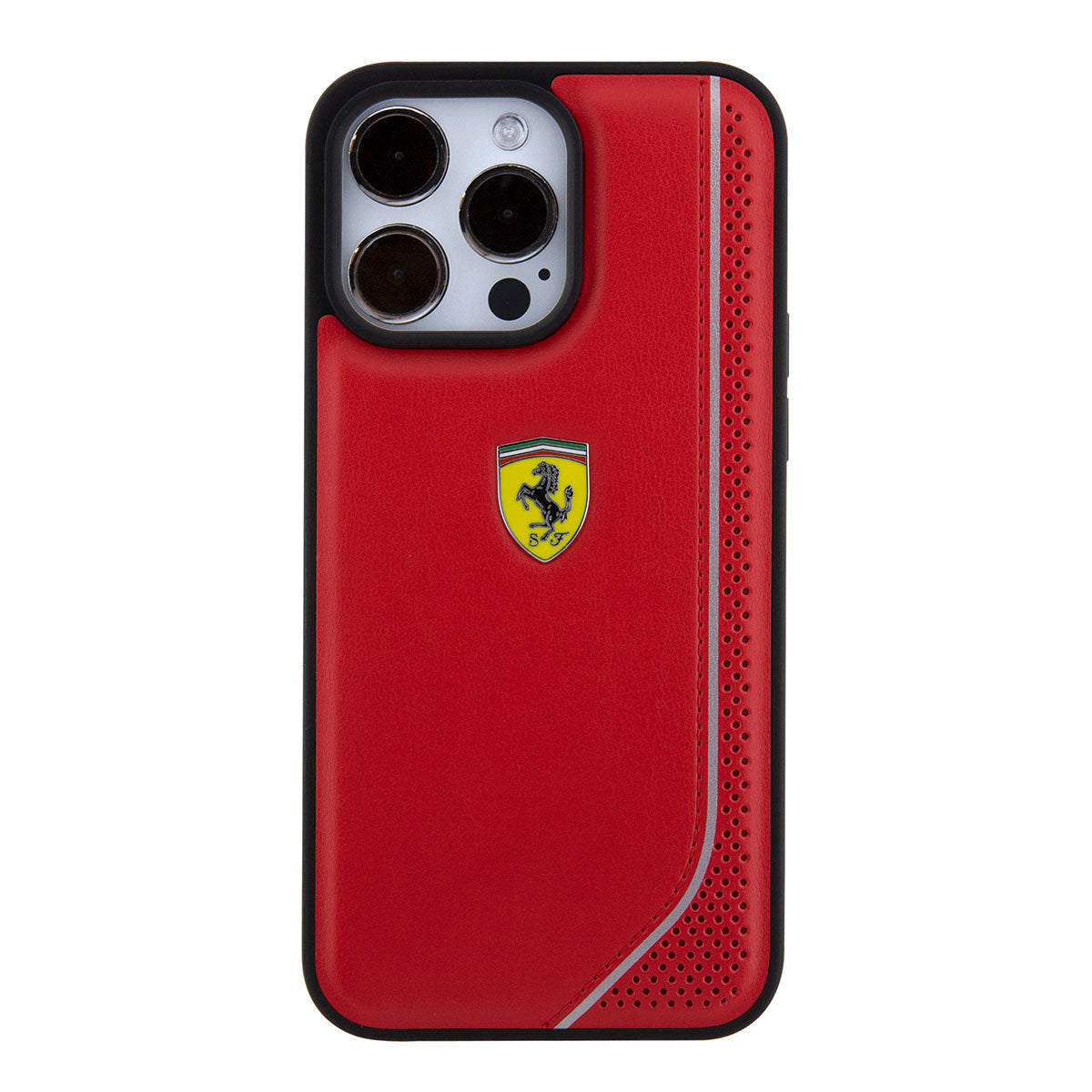 Ferrari iPhone 15 PRO Backcover - Reflective - Rood