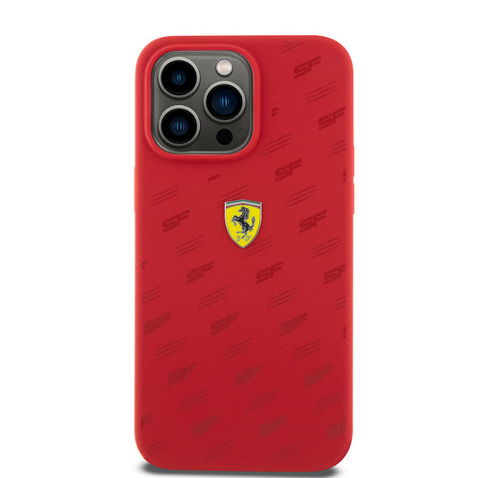Ferrari iPhone 15 Backcover - All Over SF - Rood
