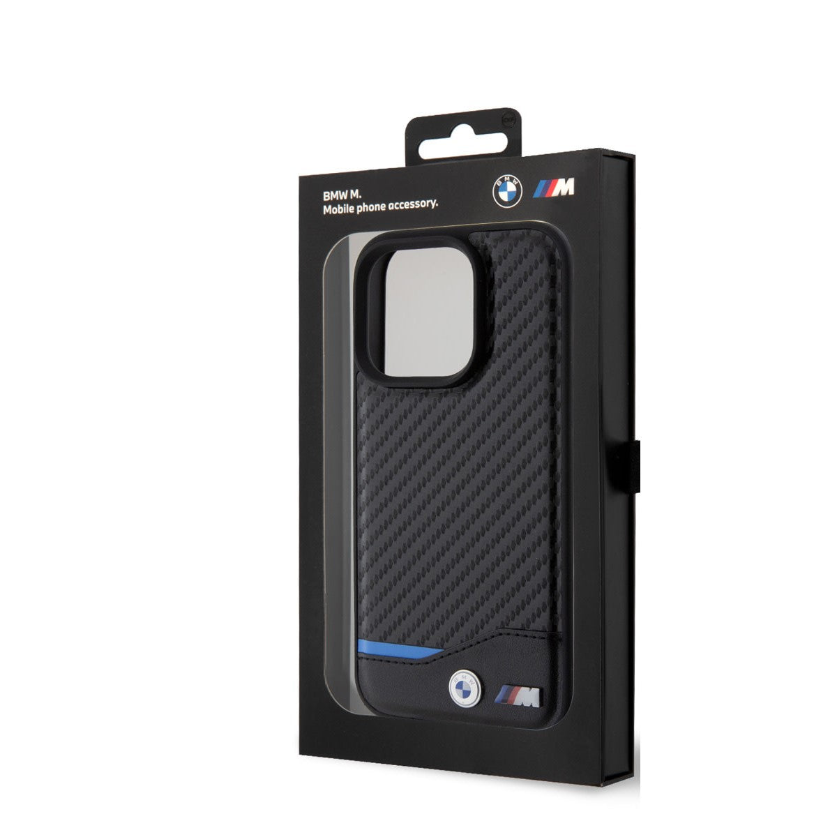 BMW iPhone 15 PRO Backcover - Carbon - Zwart