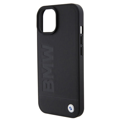 BMW iPhone 15 PLUS Backcover - Hot Stamp - Zwart