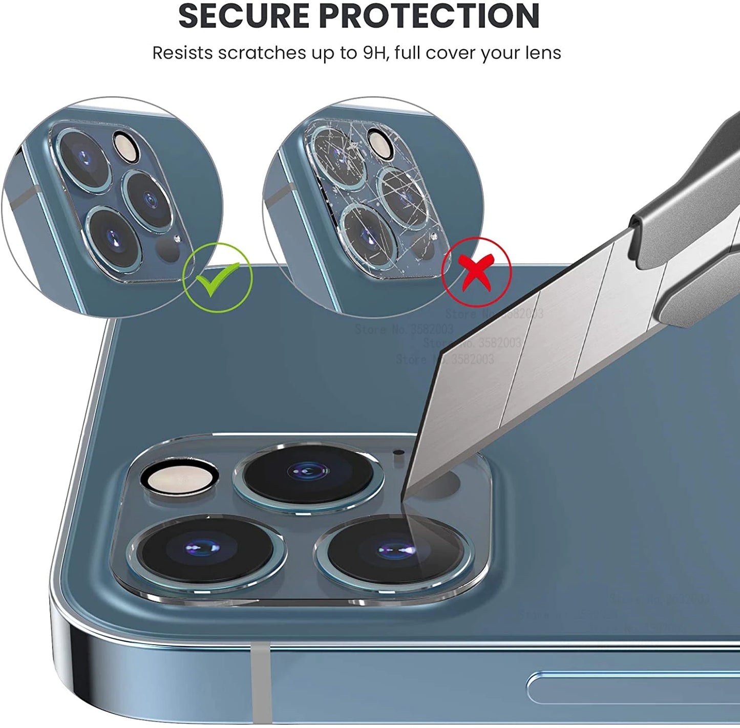 iPhone 12 Full Lens Protector - Transparant