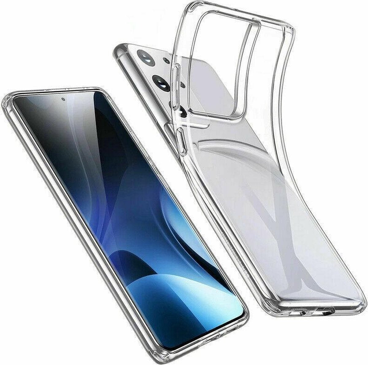 Samsung S21 Ultra Dun Silicoon hoesje - TPU Backcover - Transparant