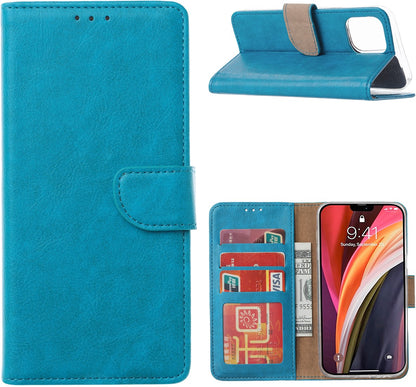 iPhone 12 Mini Bookcase voor 2 pasjes - Magneetsluiting - Blauw