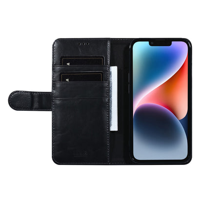 iPhone 14 PLUS Luxe Bookcase voor 3 Pasjes - Magneetsluiting - Zwart