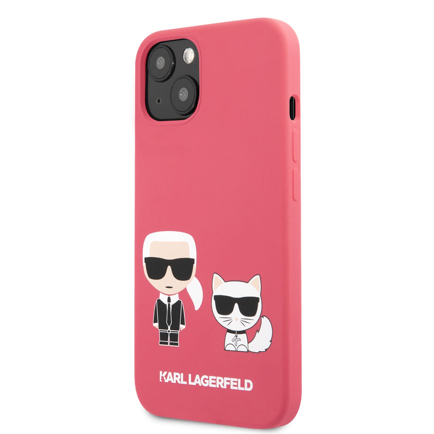 Karl Lagerfeld iPhone 13 Mini Backcover - Karl & Choupette - Fuchsia