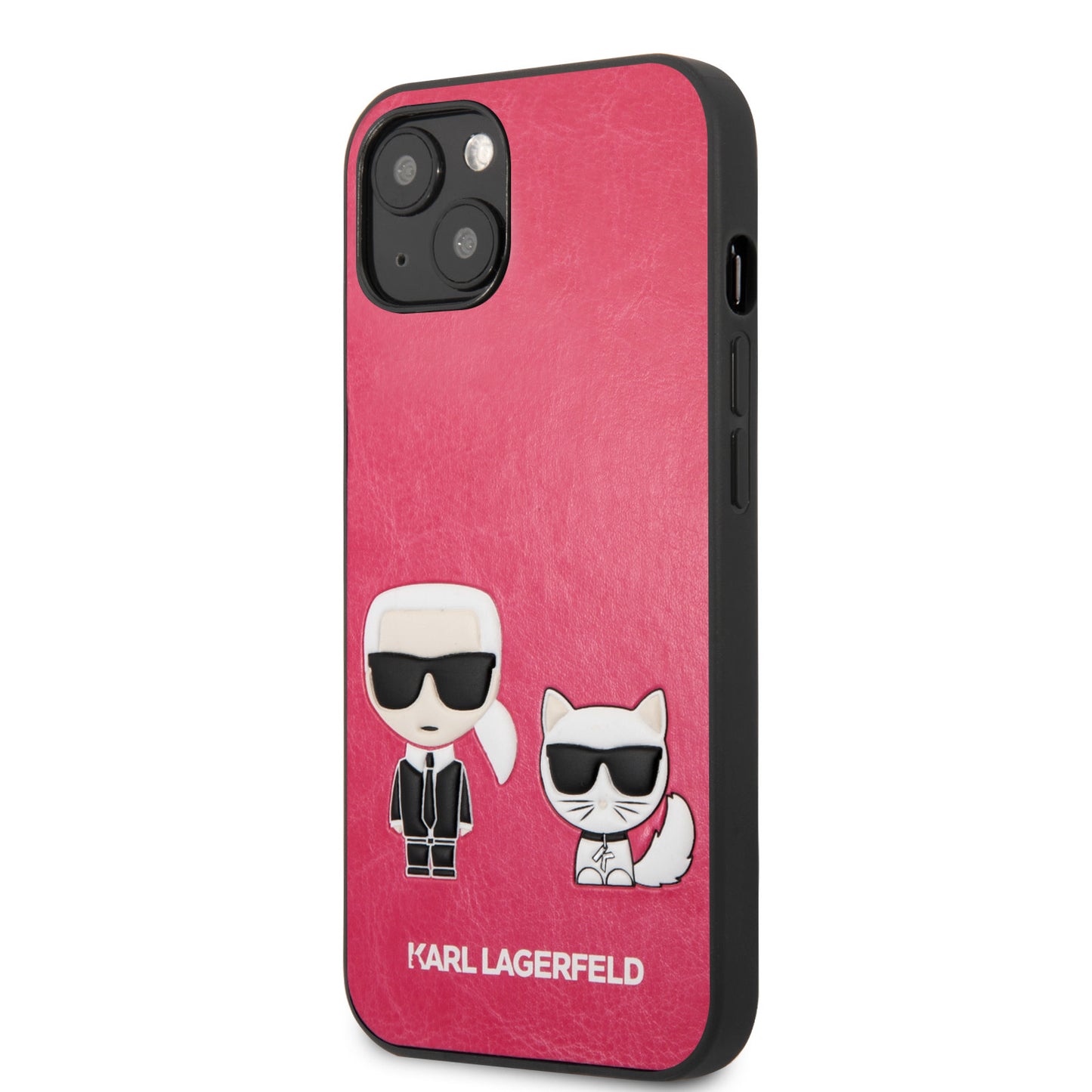 Karl Lagerfeld iPhone 13 Mini Backcover - Karl & Choupette - Fuchsia