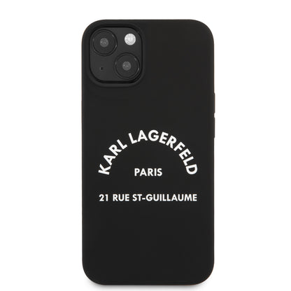 Karl Lagerfeld iPhone 13 Mini Backcover - RSG White Logo - Zwart