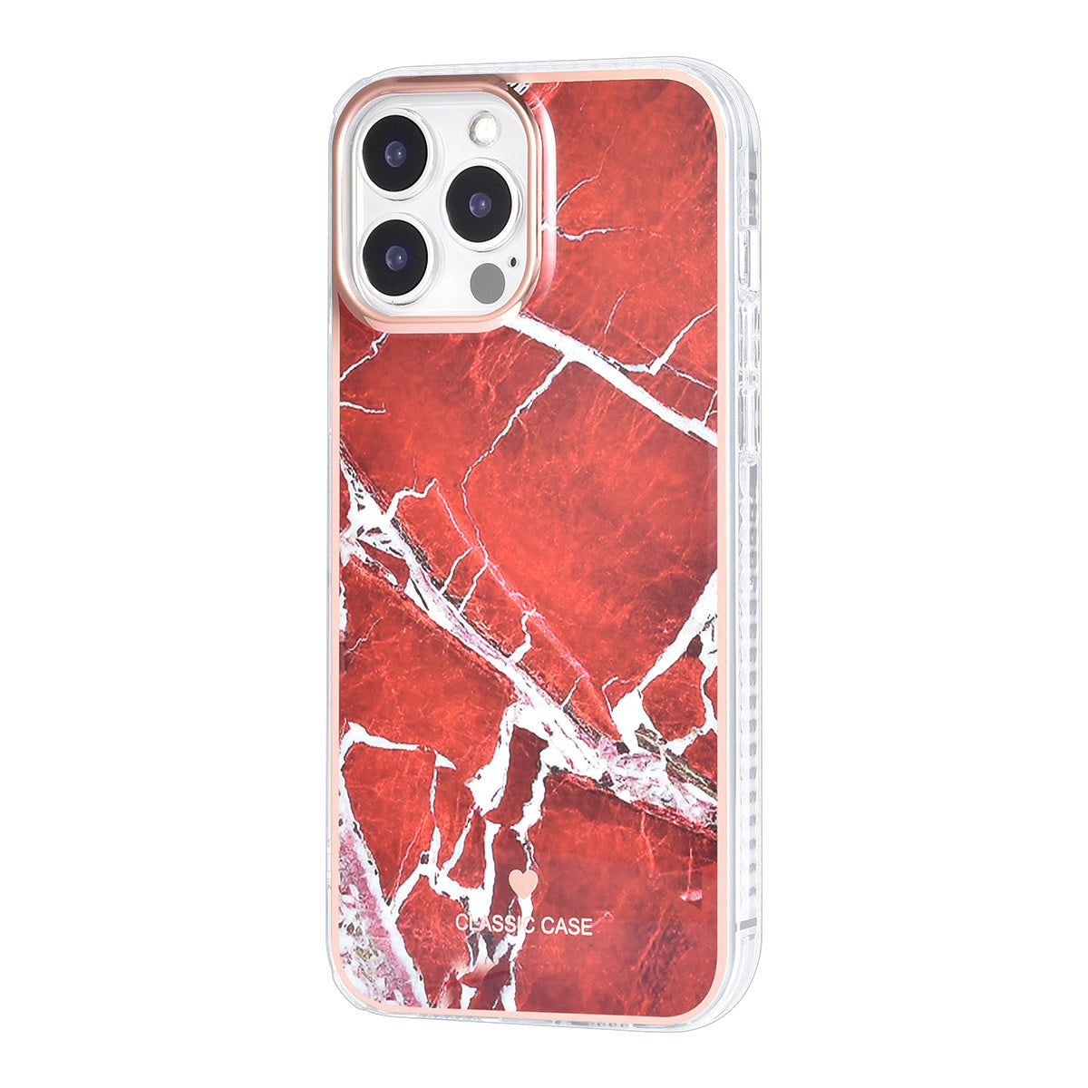 Classic Case iPhone 13 PRO MAX TPU Backcover - Marmer Rood