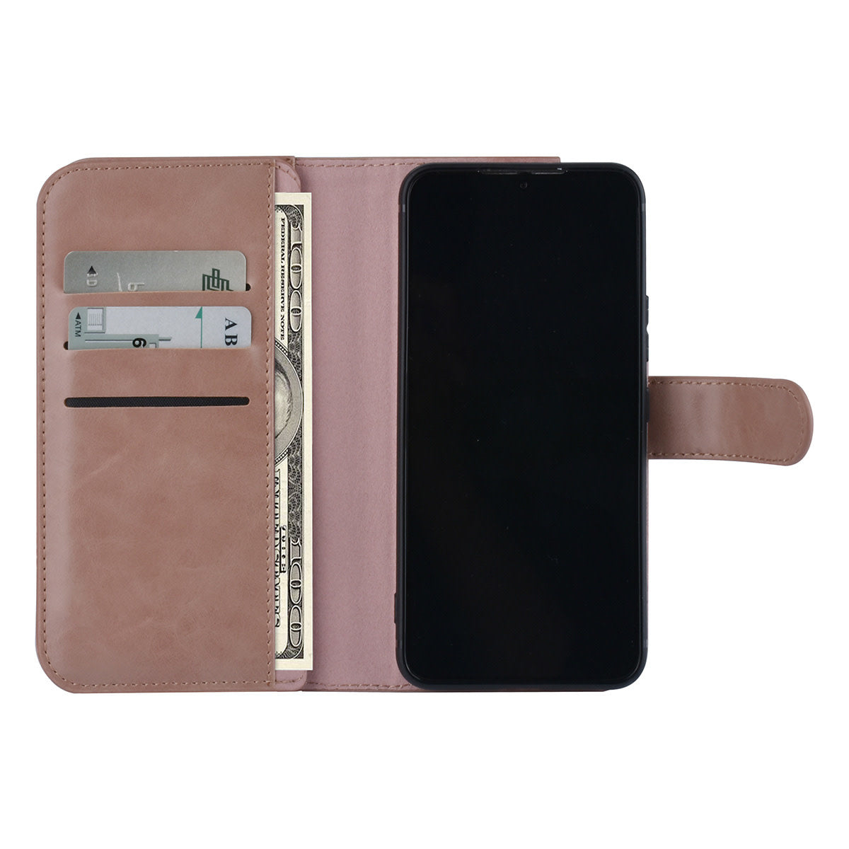 Samsung S22 Luxe Bookcase met 9 Pasjeshouders - Magneetsluiting - Roze