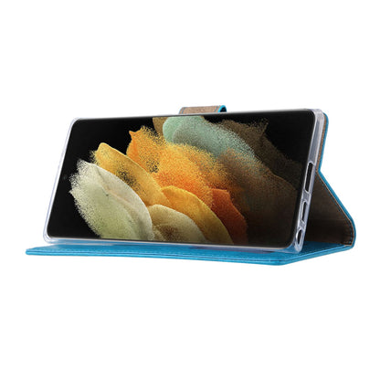 Samsung S23 Ultra Bookcase met 3 Pasjeshouders - Magneetsluiting - Blauw