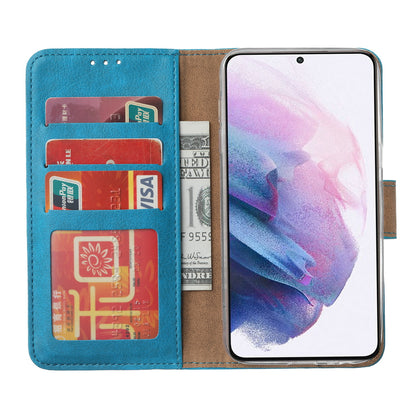 Samsung S24 Bookcase voor 3 pasjes - Magneetsluiting - Blauw