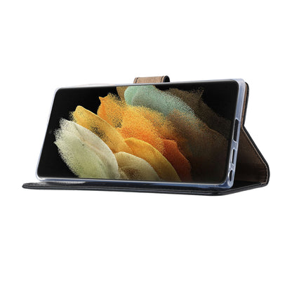 Samsung S23 Ultra Bookcase met 3 Pasjeshouders - Magneetsluiting - Zwart