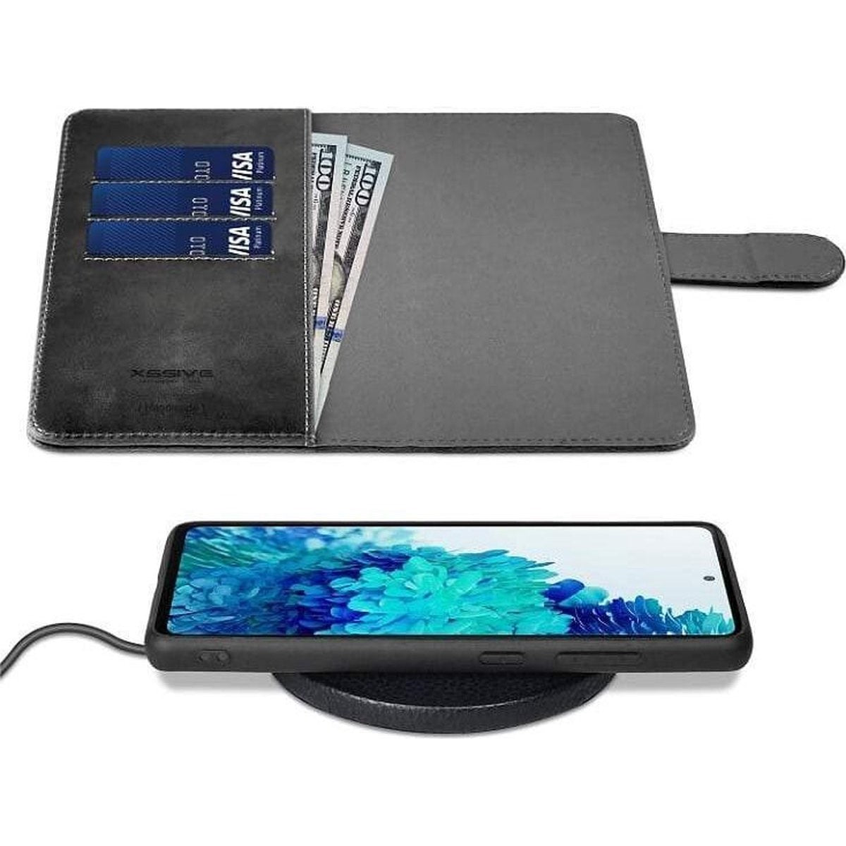 Samsung S21 Premium Bookcase 2-in-1 magnetisch uitneembaar - Zwart