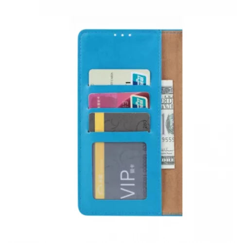 iPhone 15 PLUS Bookcase met 3 Pasjeshouders - Magneetsluiting - Blauw