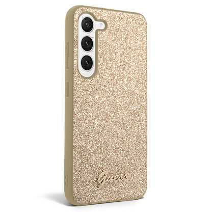 Guess Samsung S23 Backcover - Goud Glitter