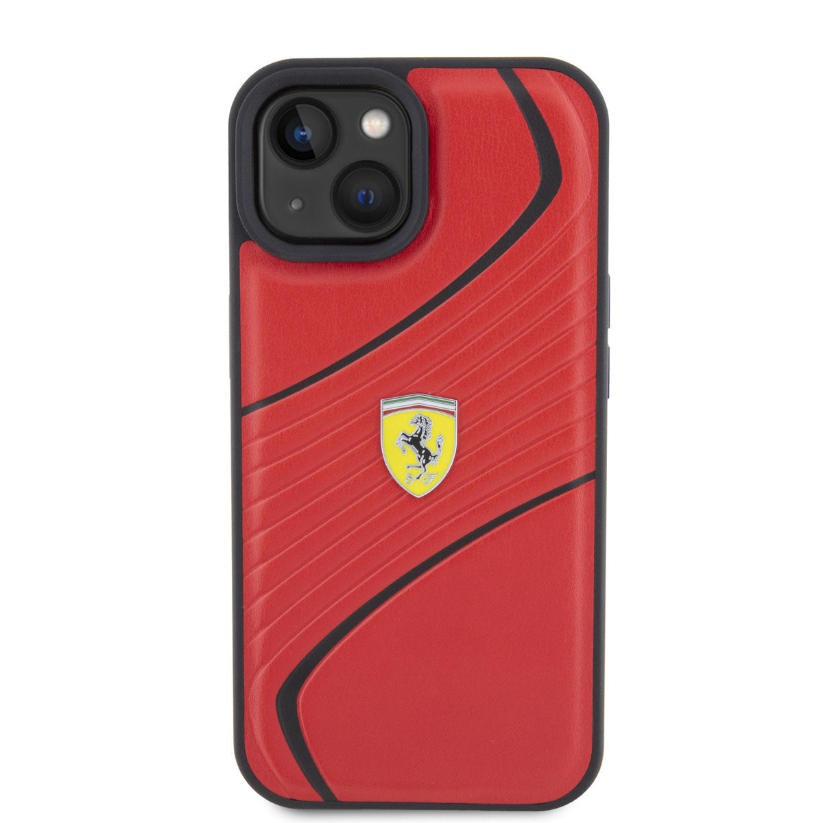 Ferrari iPhone 15 PLUS Backcover - Twist - Rood