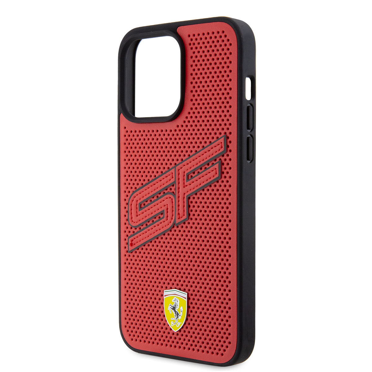 Ferrari iPhone 15 PRO Backcover - Perforated - Rood