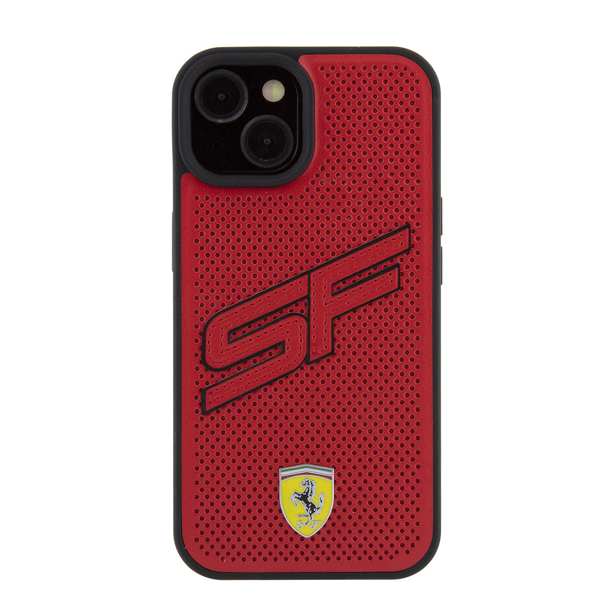 Ferrari iPhone 15 Backcover - Perforated - Rood