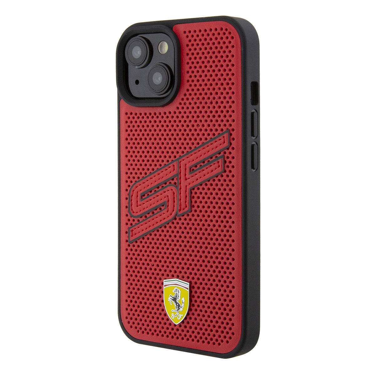 Ferrari iPhone 15 Backcover - Perforated - Rood