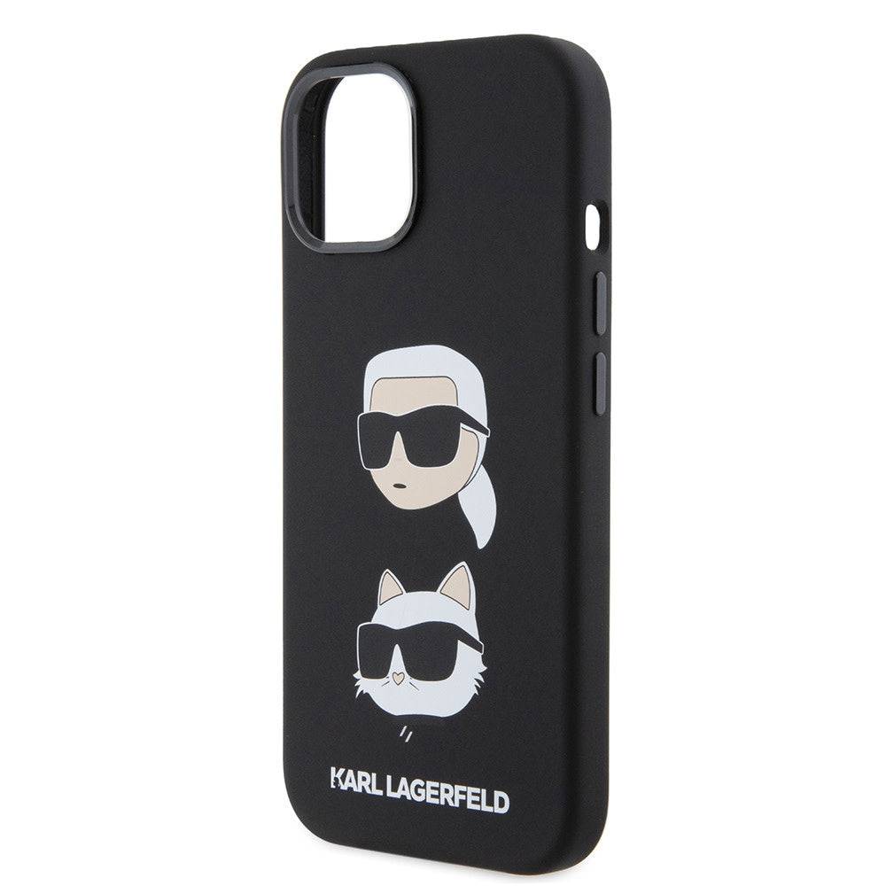 Karl Lagerfeld iPhone 15 Backcover - 3D Multi Logo - Zwart (kopie)