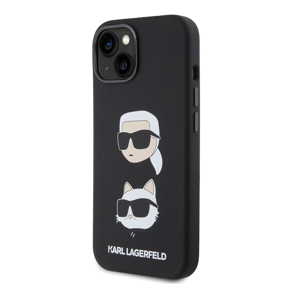 Karl Lagerfeld iPhone 15 Backcover - 3D Multi Logo - Zwart (kopie)
