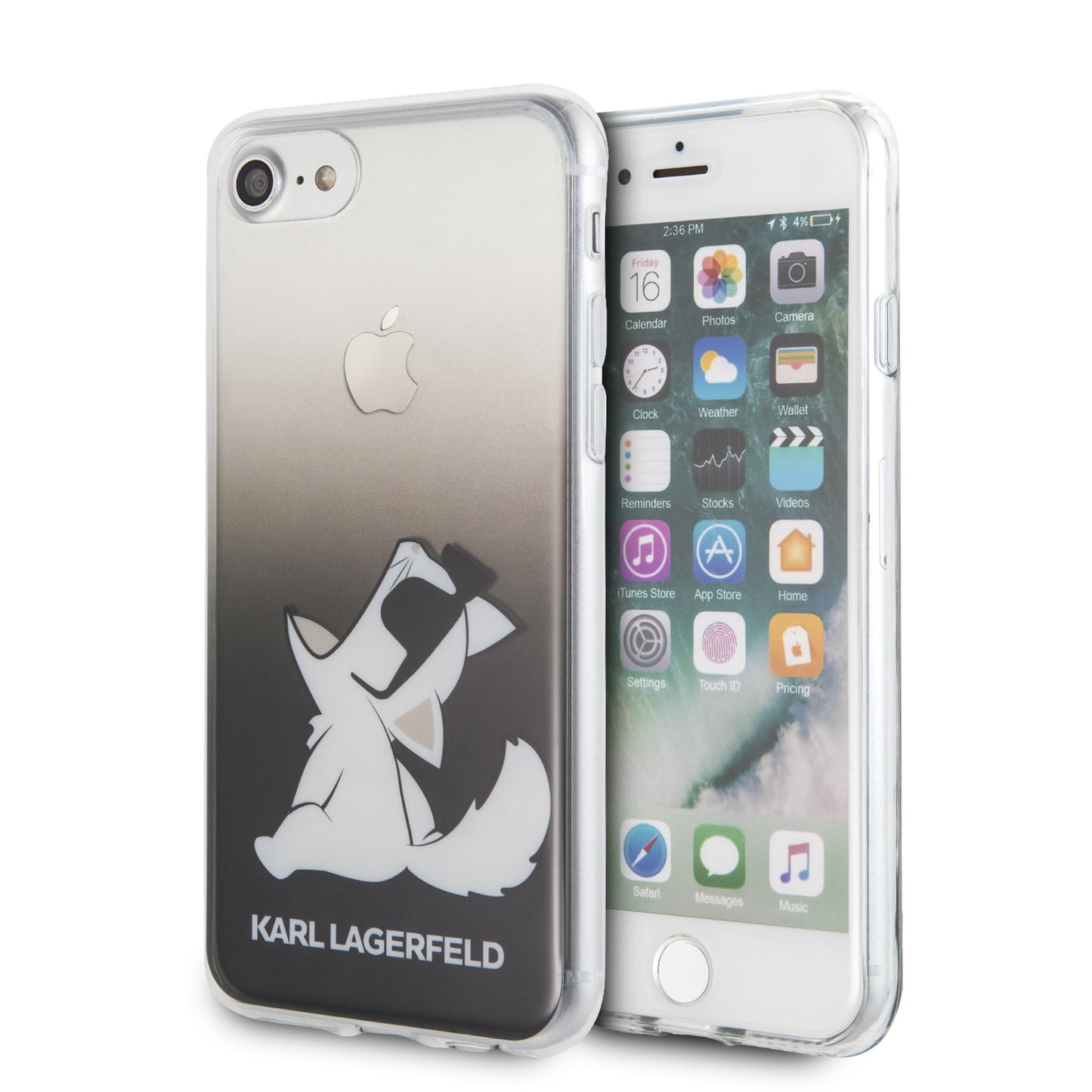 Karl Lagerfeld Backcover voor de iPhone SE (2022/2020) iPhone 8/ iPhone 7 - Transparant