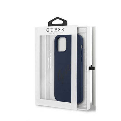 Guess iPhone 12/12 PRO Backcover - Mat Blauw