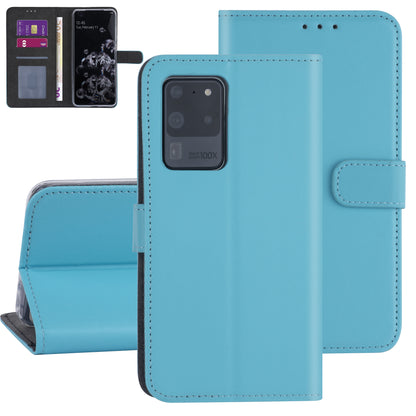 Samsung S20 Ultra Bookcase met 3 Pasjeshouders - Magneetsluiting - Blauw