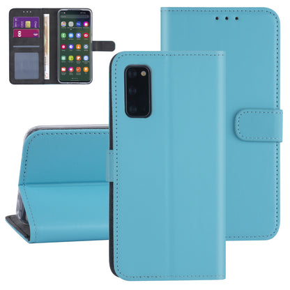 Samsung S20 FE 4G/5G Bookcase met 3 Pasjeshouders - Magneetsluiting - Blauw