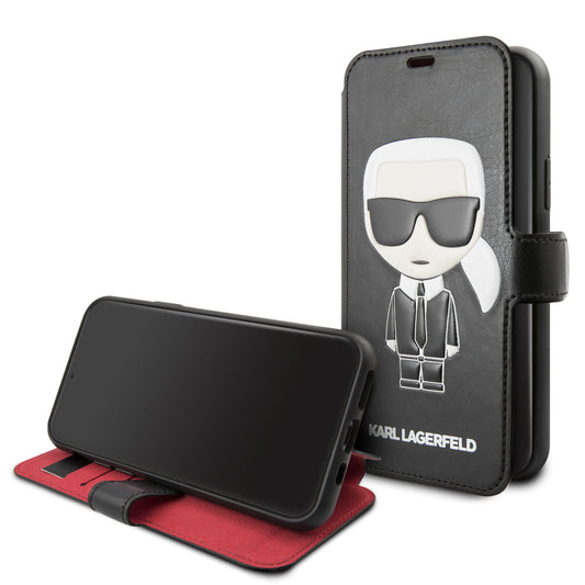 Karl Lagerfeld iPhone 11 PRO Bookcase met magneetsluiting - Zwart