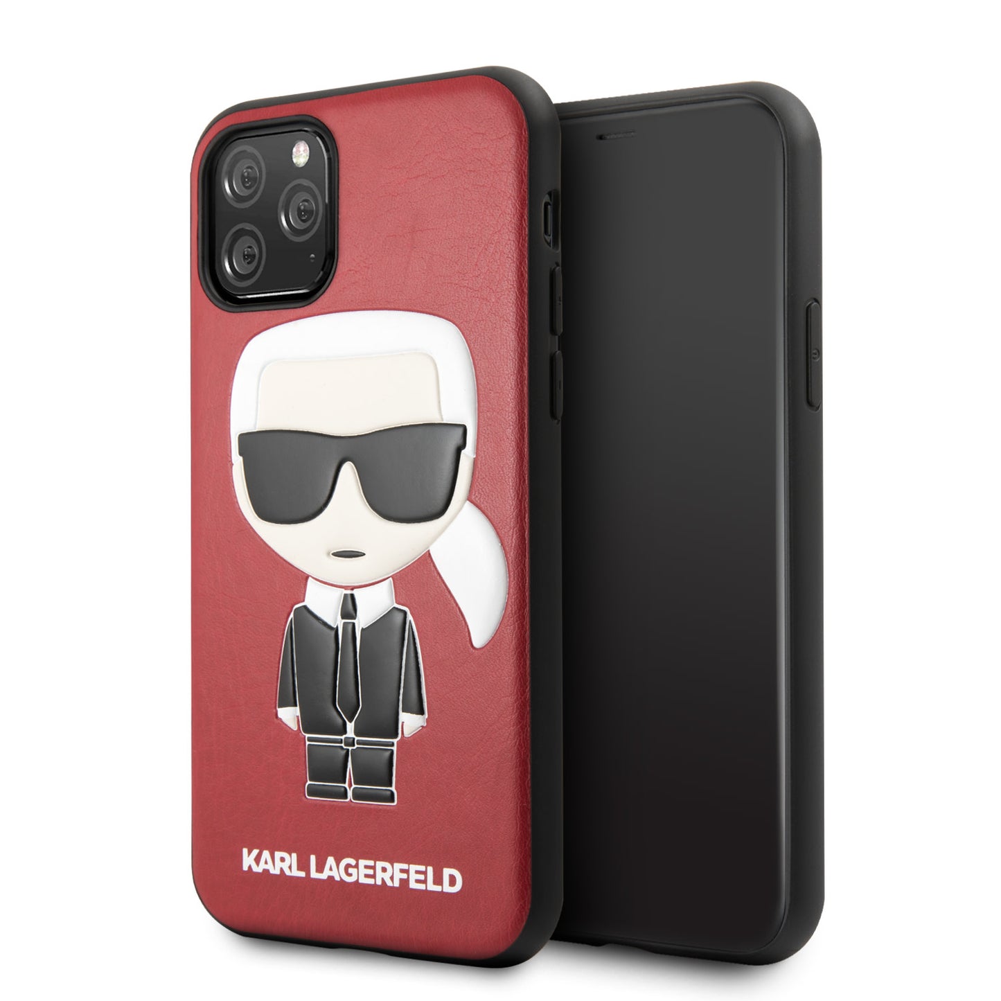 Karl Lagerfeld iPhone 11 PRO Backcover - Ikonik Karl - Rood