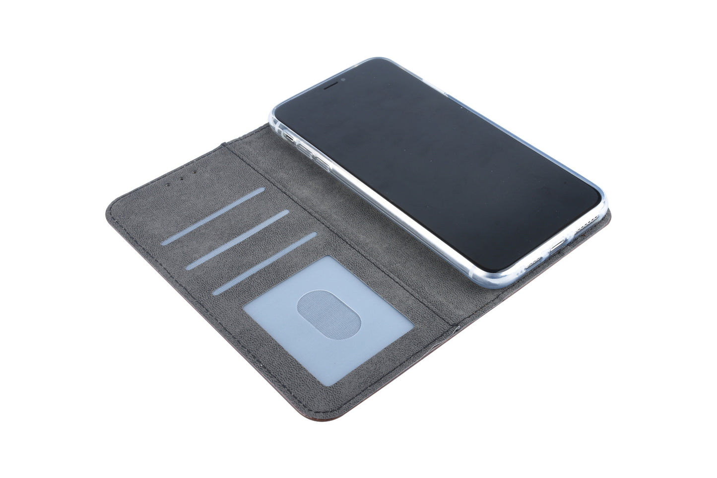 iPhone Xs Max Booktype hoesje - Bruin - Pasjeshouder - Magneetsluiting