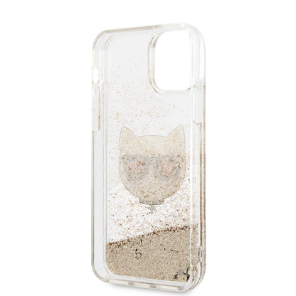 Karl Lagerfeld iPhone 11 PRO Backcover - Glitter - Transparant/Goud