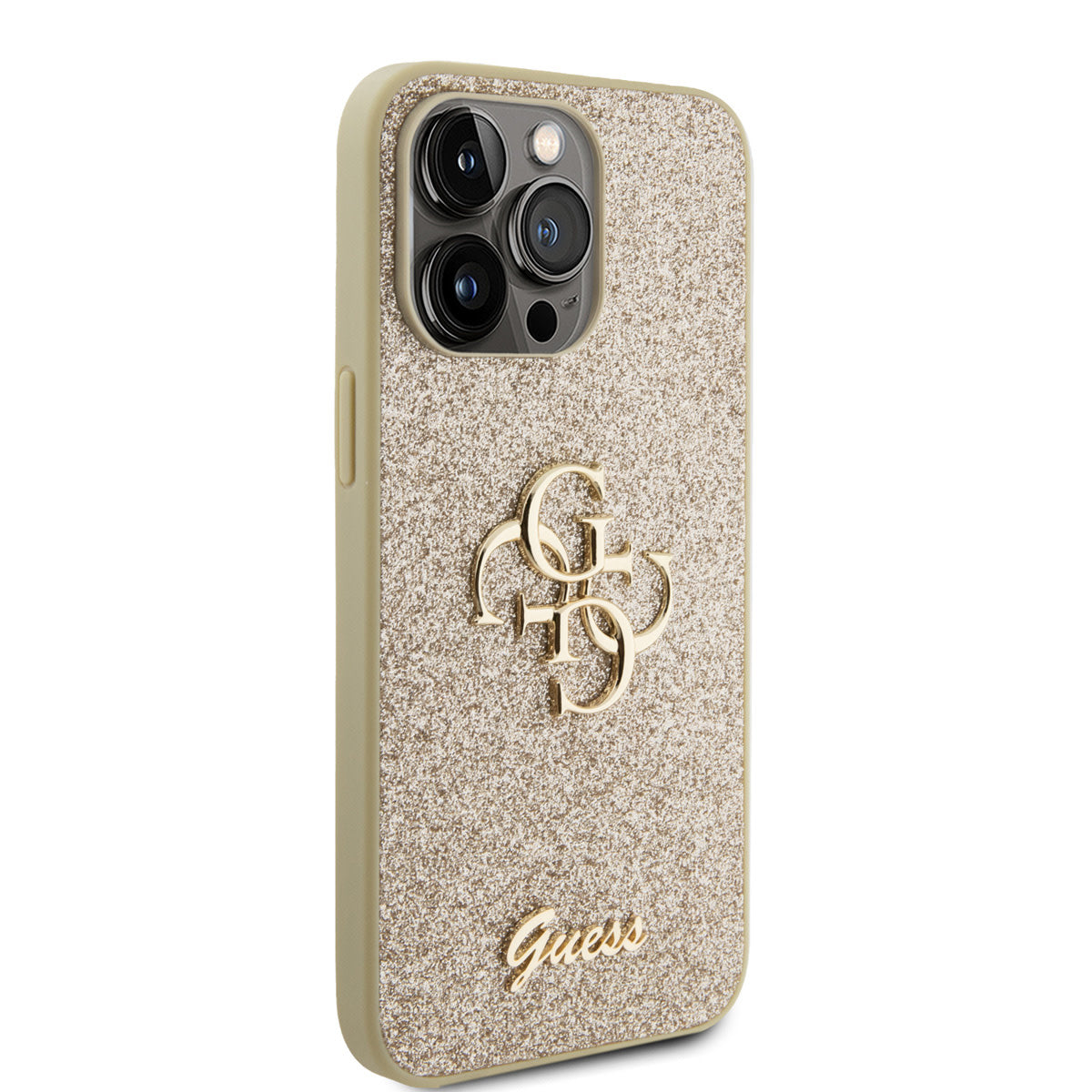 Guess iPhone 15 PRO MAX Backcover - Big 4G - Fixed Glitter - Goud