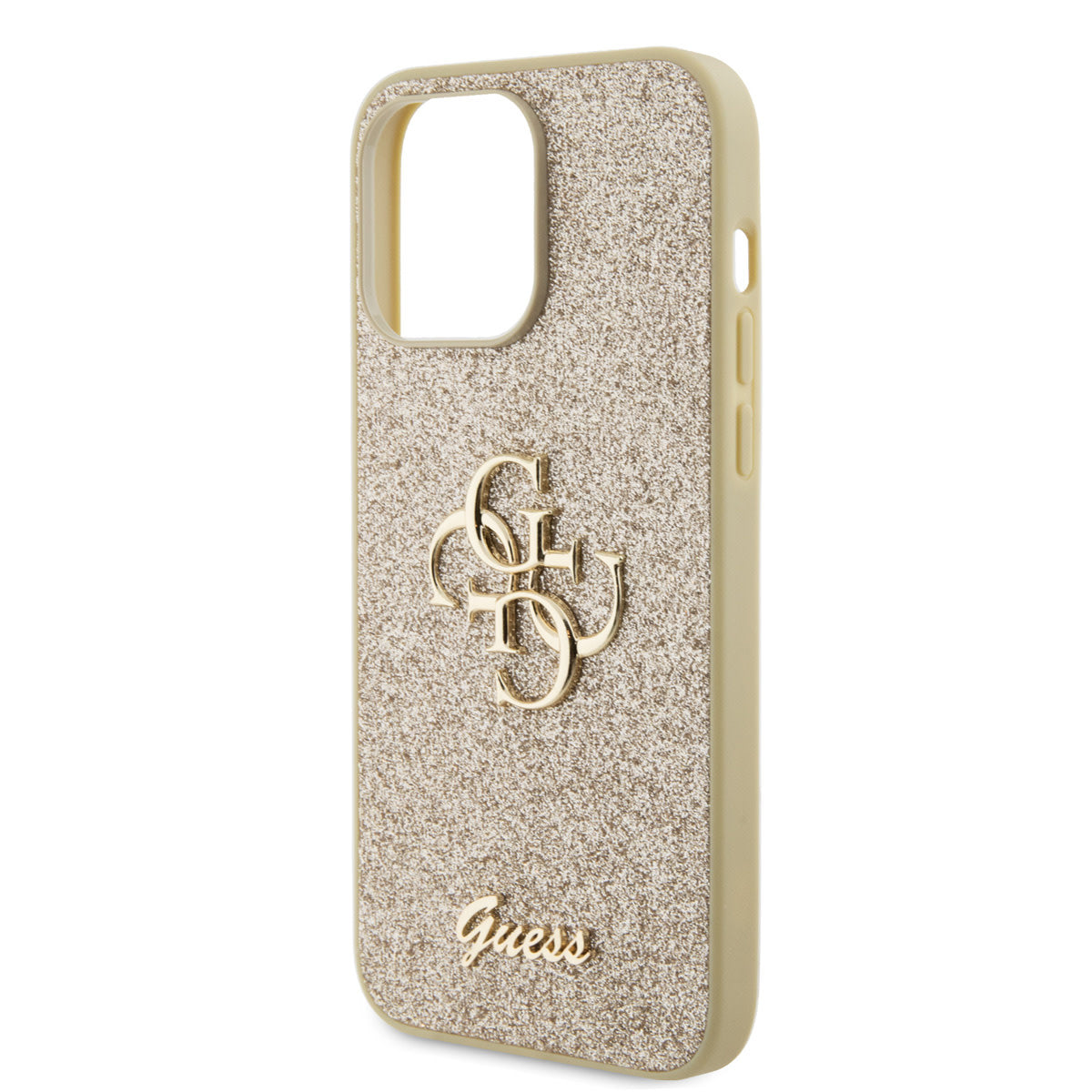 Guess iPhone 15 PRO MAX Backcover - Big 4G - Fixed Glitter - Goud