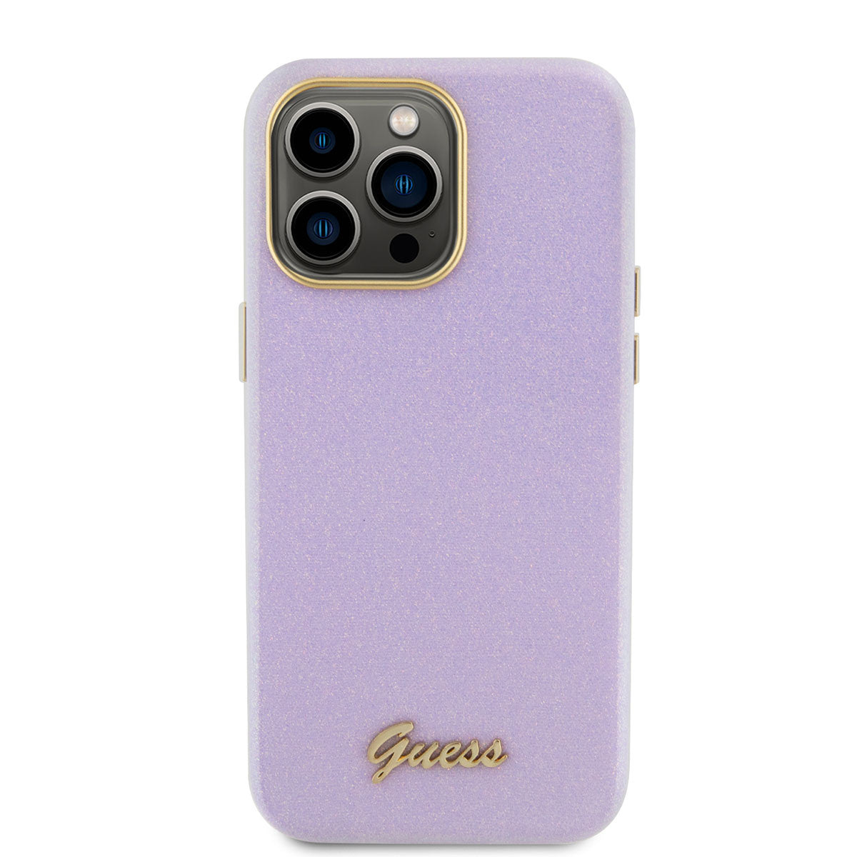 Guess iPhone 15 PRO MAX Backcover - Glitter Glossy Script - Lila