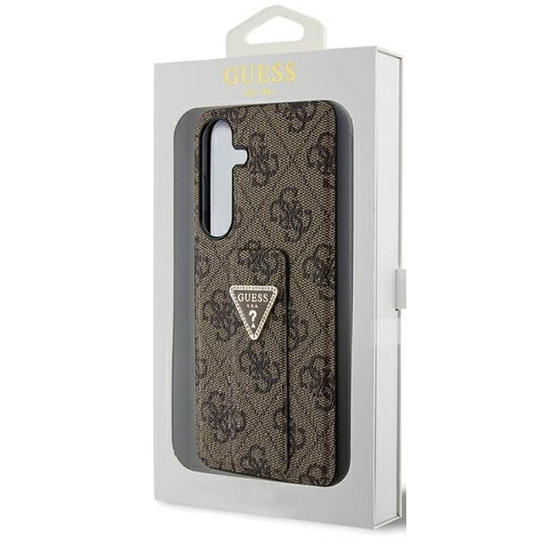 Guess Samsung S24 Backcover met Grip Stand - Bruin