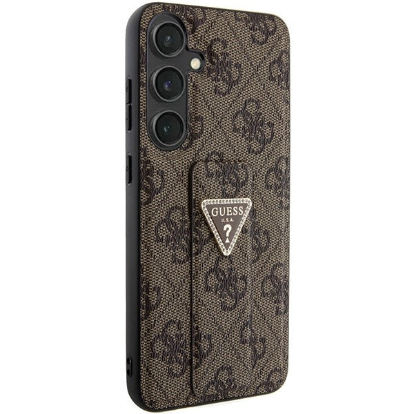 Guess Samsung S24 Backcover met Grip Stand - Bruin