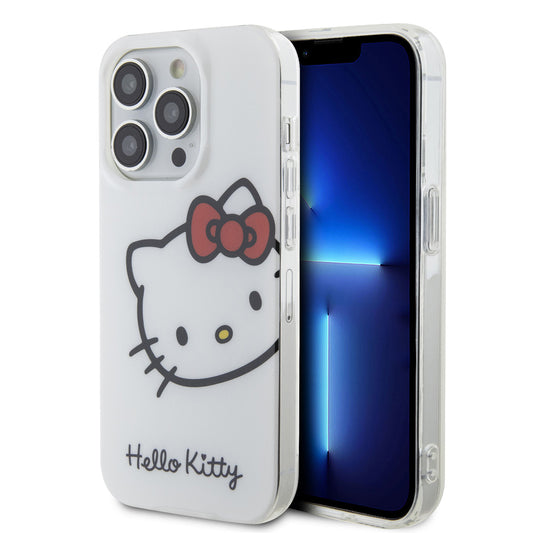 Hello Kitty iPhone 15 PRO Backcover - Kitty Head - Wit