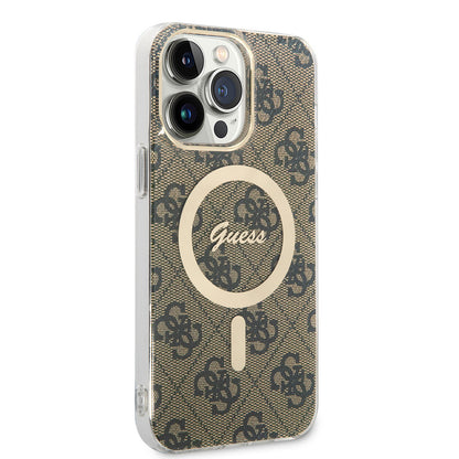 Guess iPhone 15 PRO MAX Backcover - MagSafe - Bruin