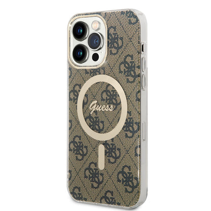 Guess iPhone 15 PRO Backcover - MagSafe - Bruin