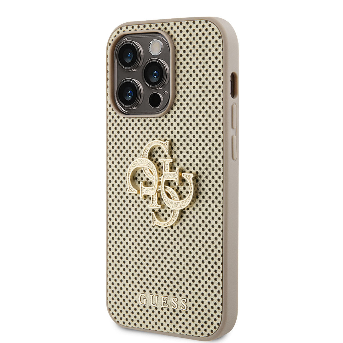Guess iPhone 15 PRO Backcover - Big 4G Metal Logo - Goud